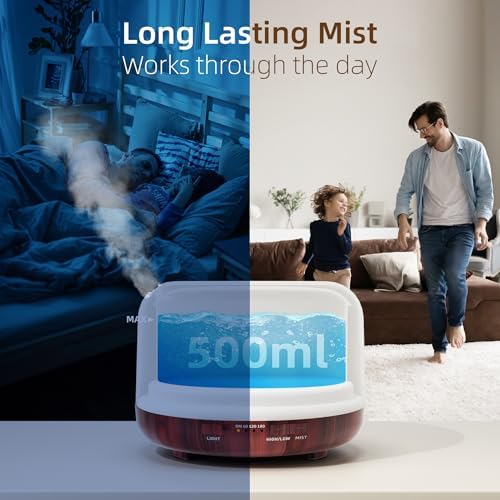 ASAKUKI Essential Oil Diffuser for Home, 500ML Aromatherapy Humidifier - Image 2