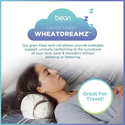 Bean Products Natural Organic Cotton Buckwheat Neck Roll Pillow 6"Dia x 16" - Image 2