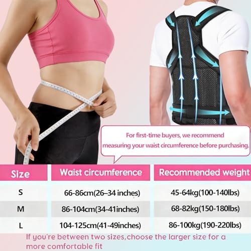 Back Brace Posture Corrector for Women and Men,Back Straightener Posture Corrector,Adjustable Posture Trainer,Back Brace Support for Upper Lower Back Pain Relief(L). - Image 3