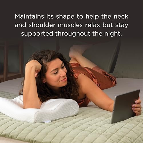 TEMPUR-Pedic, Standard TEMPUR-Neck Pillow, High Profile-2-Pack, White 2 Count - Image 6
