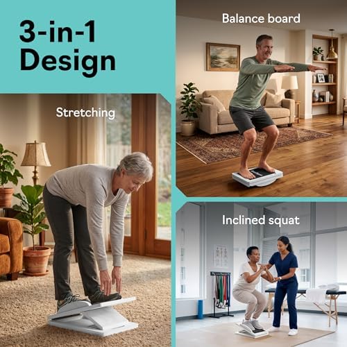 Slant Boards for Exercise, Wooden Slant Board, Calf Stretch Board with 7 Incline Angles, Velour Board, Balance Board & Calf Stretcher, Portable Incline Board for Physical Therapy, Ankle Mobility, Heel & Knees - Image 2