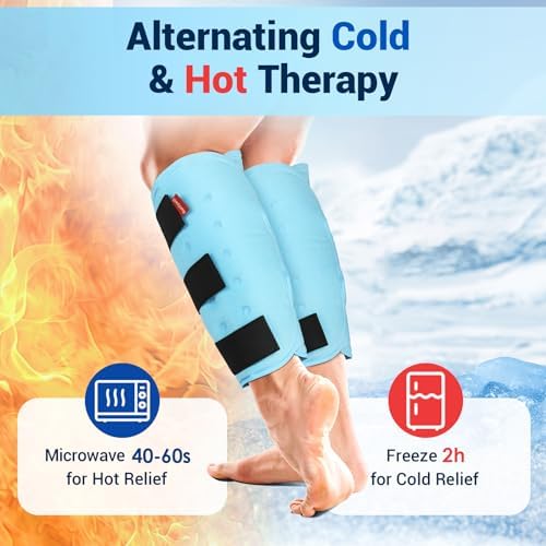 Comfytemp Extra Large Calf Shin Splint Ice Packs for Injury Reusable Wrap - Image 3