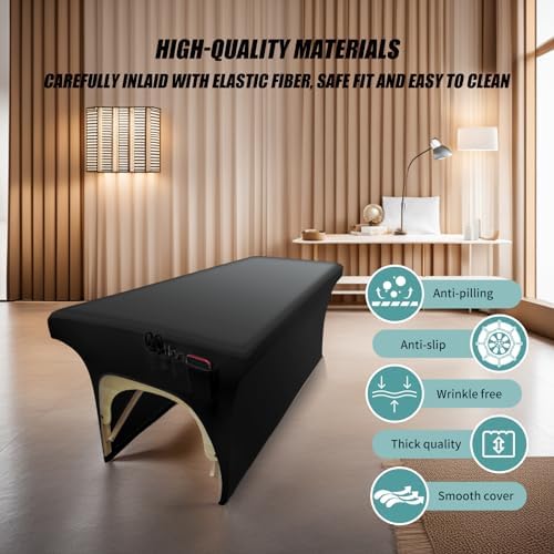 Lash Bed Cover Wipeable PU Leather Massage Table Cover Waterproof and Reusable Spa Bed Cover ，Odorless and High Elasticity Vegan Leather Lash Bed Topper（6FT，Top Pocket Design） - Image 6