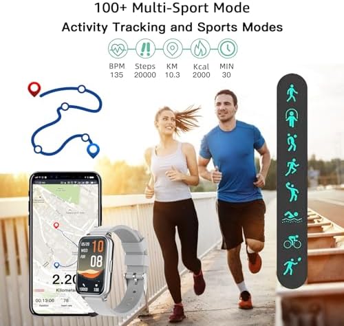 Smart Watch Fitness Tracker Make/Answer Calls for Women Men with Heart Rate Blood Oxygen Sleep Monitor Sports Modes Step Calorie Counter IP68 Waterproof for Android Phones and iPhone - Image 6