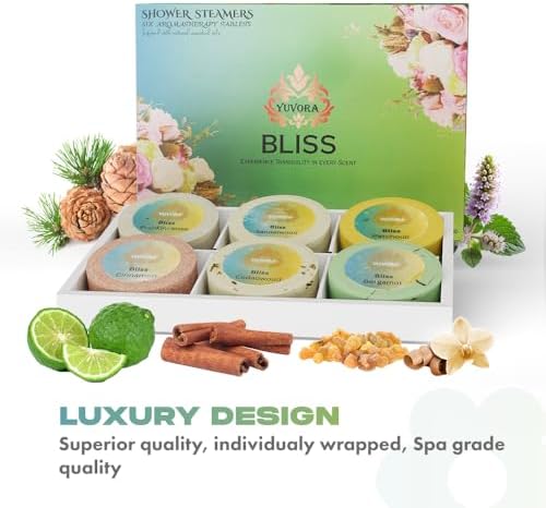 Shower Steamers Gift Set – 6 Aromatherapy Shower Bombs with Essential Oils – Natural Spa Fizzies for Women & Men – Self-Care Kit for Relaxation, Stress Relief & Home Spa – Bliss Collection - Image 2