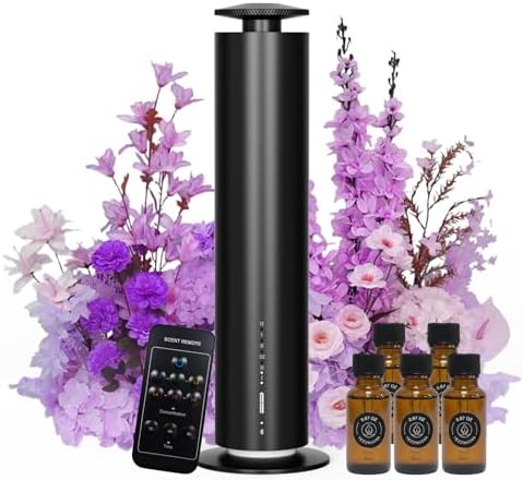 Somniare Waterless Essential Oil Diffuser, 1500 Sq. Ft 6 Level(Black) by Whole-RoomFragranceinMinute