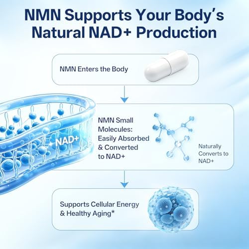 NMN 400mg Capsules – NAD+ Support Supplement for Adults Supporting Active Lifestyles, 120 Capsules - Image 4