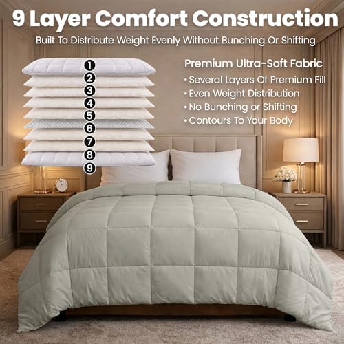 HomeSmart Weighted King Comforter 30 lbs, Also Fits California King Beds - Image 3