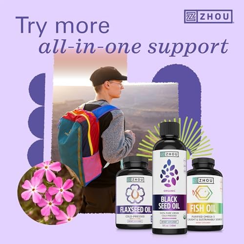 Zhou Black Seed Oil & Capsules - Hair & Skin - 8 fl oz Bottle & 60 Capsules - Image 7