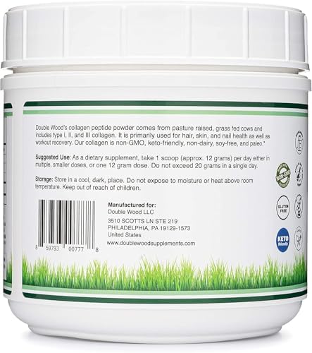 Collagen Peptides Powder, Type I, II + III, Skin, Hair + Joint, 16 oz - Image 5