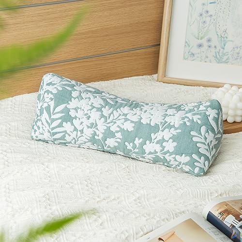 Buckwheat Neck Support Pillow Cervical Neck Cylinder Bolster Pillow,Buckwheat Hulls Adjustable Roll Pillow,Neck Pain Relief for Back and Side Sleepers Round Pillows for Lunch Break Green, 6*15 inch - Image 5