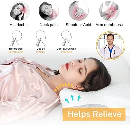 Cervical Neck Pillow for Pain Relief, Butterfly Shape, 24x15 Inch - Image 4