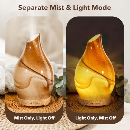 Glass Essential Oil Diffuser for Home, 120ML, 7 Color Lights - Image 5