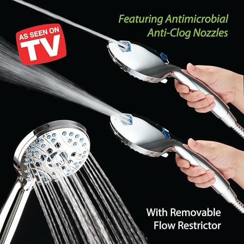 AquaCare 8-mode High Pressure Handheld Shower Head with 2-mode Power Wash - Image 2