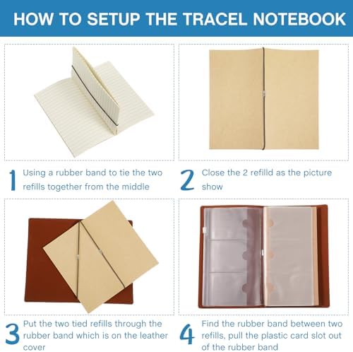 Sabary 16 Pcs Standard Size Refillable Leather Journal Bulk, Deep Color - Image 7