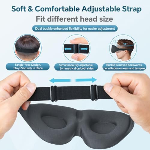 ZGGCD Sleep Mask for Side Sleeper, Light Blocking Eye Mask for Women Men - Image 6