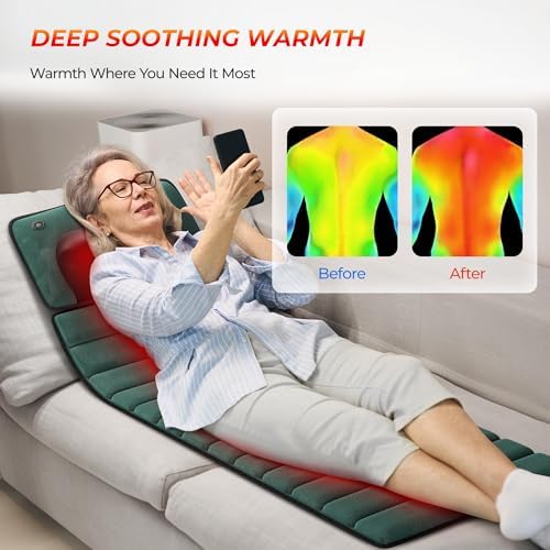 Full Body Massage Mat with Heat, 10 Motors, Detachable Massager Pad - Image 4
