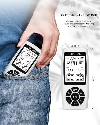 Rechargeable TENS Unit EMS Muscle Stimulator 22 Modes 40 Intensity Dual Channel Electronic Pulse Massager for Neck Back Shoulder Leg Pain Relief, Portable Physical Therapy Machine with 8 Pads - Image 7