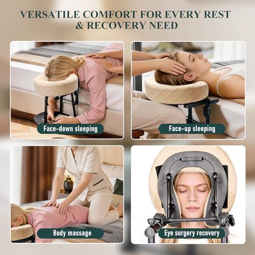 Massage Headrest for Bed, Face Down Massage Pillow & Face Cradle - Image 4