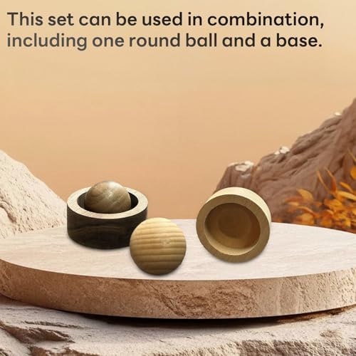 Wooden Essential Oil Diffuser - Round Ball Aromatherapy Diffuser, Walnut and Beech, for Office, Car, Yoga Hall (Beech) - Image 3