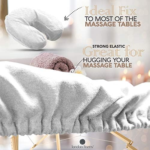 LONDON LINENS Extra Heavy Flannel Massage Table Sheet 3 Piece Set (White) - Image 5