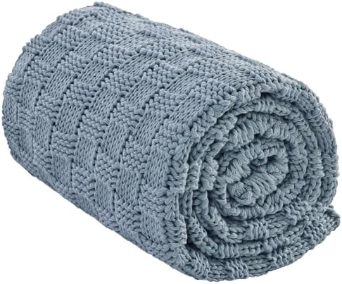Knitted Weighted Blanket for Adult, No Beads Heavy Blanket 60"x80" 12lbs by Unknown