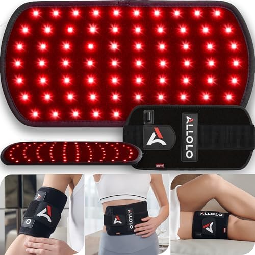 ALLOLO Red Light for Body, 3 in 1 LEDs Red Light Belt with Timer Remote Control, 660nm 850nm Infrared Light Pad for Body Waist Shoulder Knee, 12.6" x 6.3" Large Area by Unknown