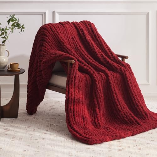 Negwoo Chunky Knit Throw Blanket, Knitted Throw Chenille Yarn, 50"*60" - Image 2