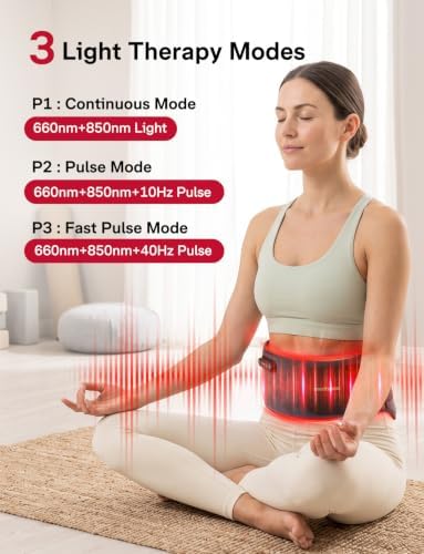 Medisana Red Light Therapy for Body with Heat and Vibration, Red Light Belt - Image 4