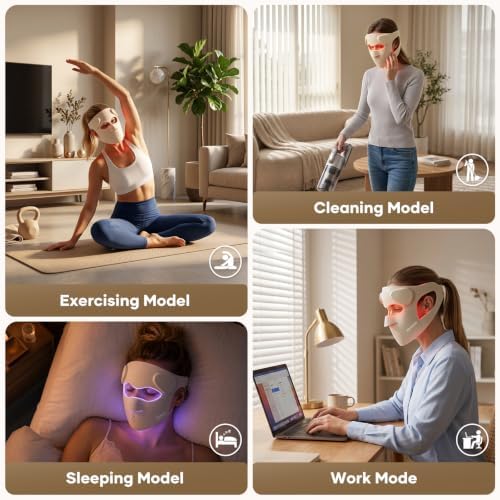 RB-061 Red Light Therapy Mask for Face,USB-C Rechargeable 850nm - Image 6