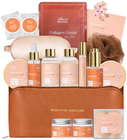 Birthday Gifts for Women Spa Gift Baskets, Facial Body Skincare Gift Set by Ariosemonde