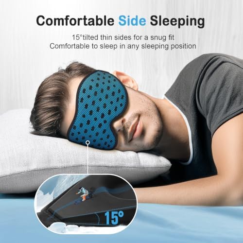 LitBear Breathable Sleep Mask, 3D Eye Mask Sleep for Side Sleeper Women Men - Image 3