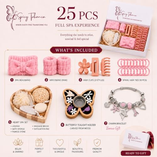 25-Piece Self-Care & Spa Accessories Gift Box - Image 4