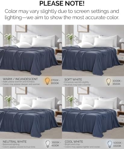 Oversized Twin XL Flat Sheets Only 2 Pack Set Wrinkle Free 66x102 Dark Blue - Image 5