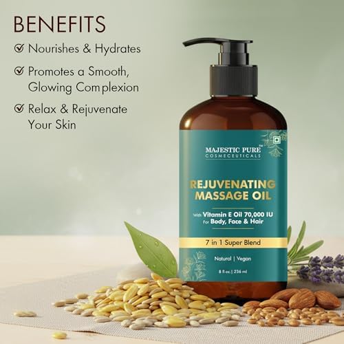 Majestic Pure Vitamin E 70,000 IU Massage Oil, Nourishing Body Oil, 8 Fl Oz - Image 2