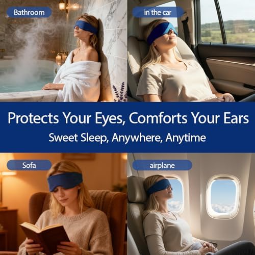 Sleep Mask ，Soft and Comfortable Sleep mask,100% Light-Blocking, Adjustable Design,Unisex fit, Perfect for Travel, Flights, and naps. - Image 3