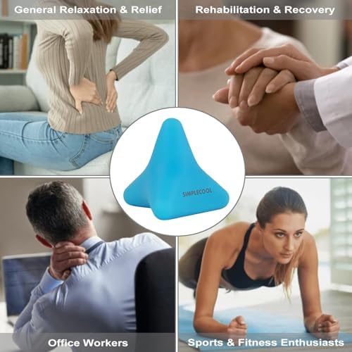 Manual Trigger Point Massage Tool Small Massager Ball 3″×2.6″ Blue - Image 5