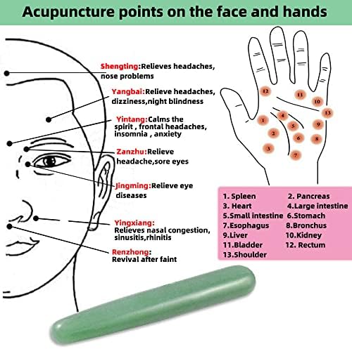 Gua Sha Massage Tools Jade Manual Stick Deep Tissue Natural Facial Tool for Full Body Meridian Pain Relief - Image 5