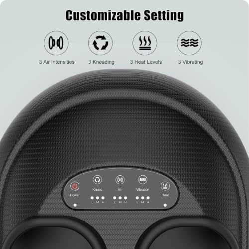 CARESKY Shiatsu Foot Massager Machine with Heat : Deep Kneading Foot Massage with Vibration & Compression for Plantar Fasciitis & Neuropathy Pain Relief, Deep Tissue Foot Massager - Image 6