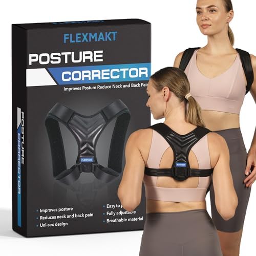 Posture Corrector Just For Women - Adjustable Back Brace - Full Spine Support & Alignment Pain Relieves Neck, Shoulder, Clavicle & Lumbar Pain Breathable & Comfortable - Sizes Medium & Large Perfect for Office. by Unknown