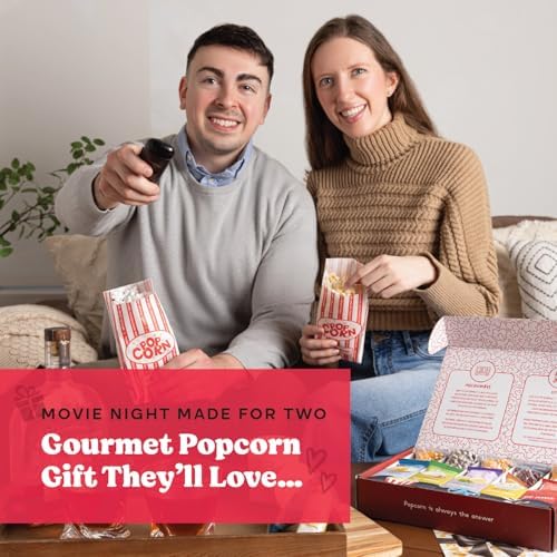 Gourmet Popcorn Gift Set, Movie Night Gifts Baskets 10 Piece Set, Non-GMO - Image 2