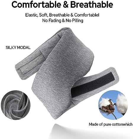 Cotton Sleep Eye Mask for Men and Women, 100% Blocking Light Sleeping Mask - Image 3