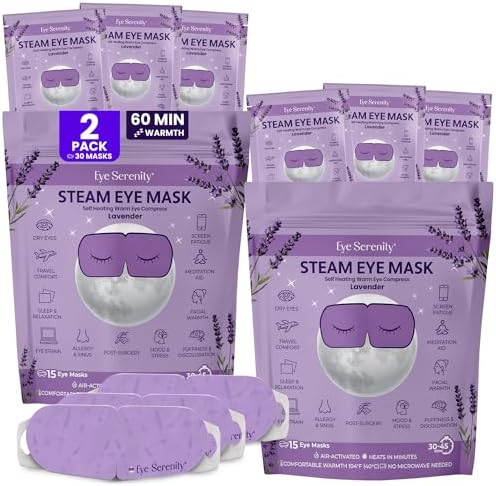 Eye Serenity Steam Eye Mask, Heated Eye Mask Fast Relief for Stye, Lavender by LureEssentials