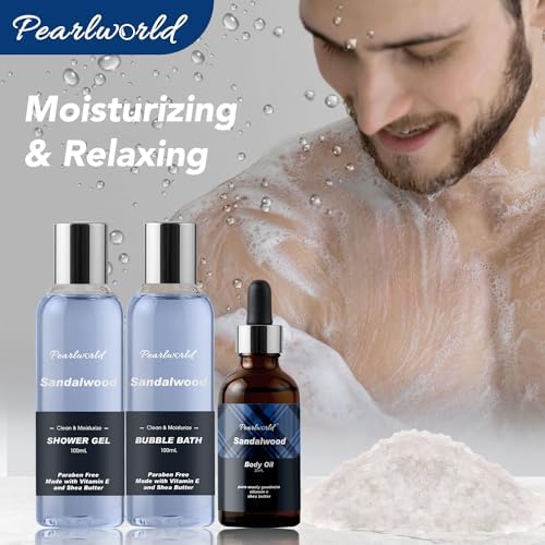 PEARLWORLD Bath Set with Ocean Scented Spa Gifts for Men, Christmas Birthday Self Skin Care Set for Men, Spa Gift Baskets for Him, 12Pcs Men's Spa Kit Gifts for Bath Spa - Image 3