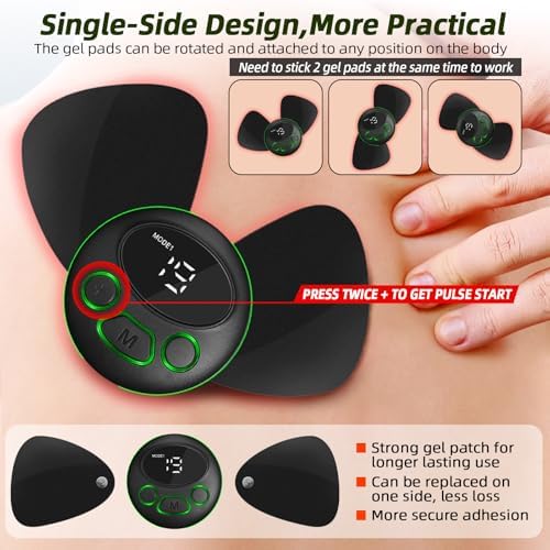 Wireless TENS Unit, TENS Unit Muscle Stimulator, Mini EMS Massager, 4 Pads - Image 4