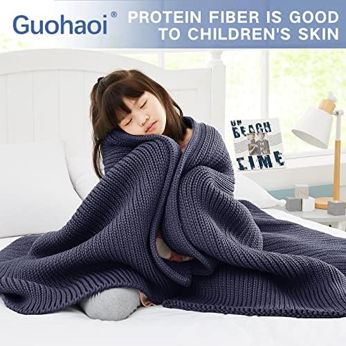 Guohaoi Knitted Weighted Blanket for Adults, 50"x75" 12lbs Full/Queen Size - Image 2