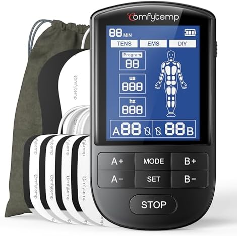 Comfytemp 3-in-1 TENS Unit Muscle Stimulator for Pain Relief, Rechargeable by Comfytemp