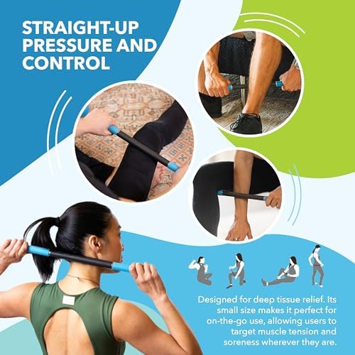RAD Rod Mini – 16in Compact Deep Tissue Massage Roller Stick – Travel-Ready Myofascial Release Tool for Legs, Back, Neck, Arms & Shoulders – Muscle Roller for Mobility & Recovery - Image 3