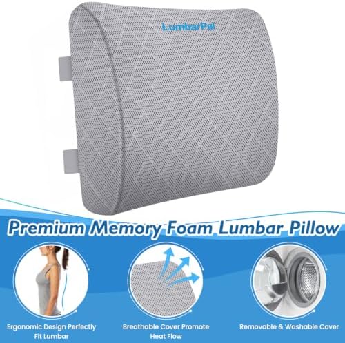 Lumbar Support Pillow for Office Chair, Back Support, Memory Foam - Image 3