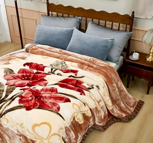 9 lbs Heavy Korean Mink Blanket, 2-Ply Silky Soft Plush & Warm, Queen Size 79"×91" Blanket for Couch & Bed. - Image 6